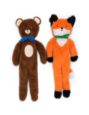 Fluffy Peltz - Bear and Fox - Dog Toy