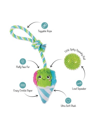 Conefidence Is Yummy Plush Dog Toy