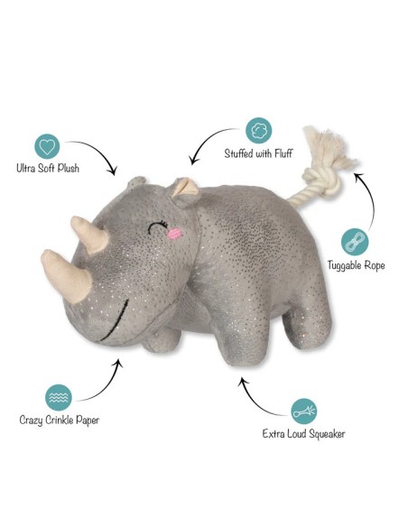 Rhino You Want Me Plush Dog Toy