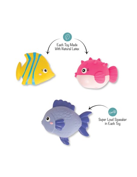 Stay Salty 3Pc Mini Latex Dog Toy