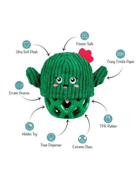 Prickly But Sweet Tpr With Plush Dog Toy
