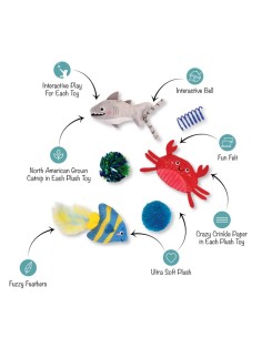Water You Waiting For Cat Toy Set Of 6 2