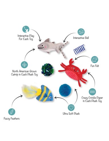 Water You Waiting For Cat Toy Set Of 6