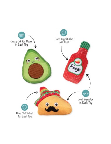 Taste The Heat 3Pcs Small Dog Toy Set