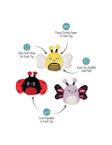 Were Super Fly 3Pcs Small Dog Toy