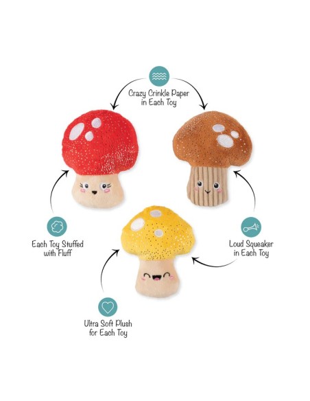 Shrooming 3Pcs Small Dog Toy