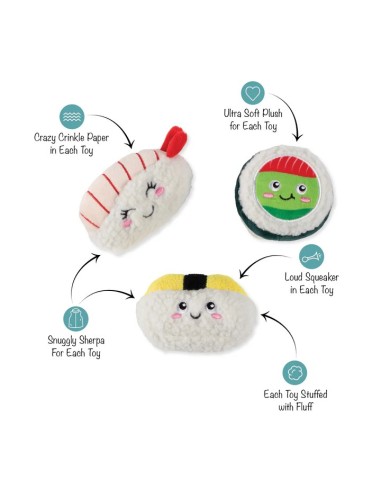 Rice To Met You 3Pcs Small Dog Toy
