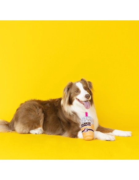 Barkin Donut Iced Coffee Plush Dog Toy