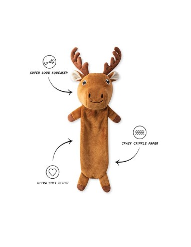 Dont Moose With Me Flat Plush Dog Toy