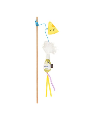 PLAY International Classic Feline Frenzy – Wand Toy - Cheese and Wine