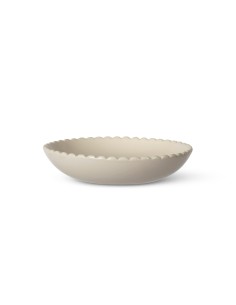 Scalloped Edge Ivory Cat Saucer