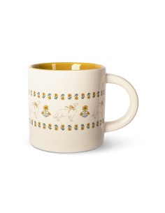 Block Print Dog Ivory Mug
