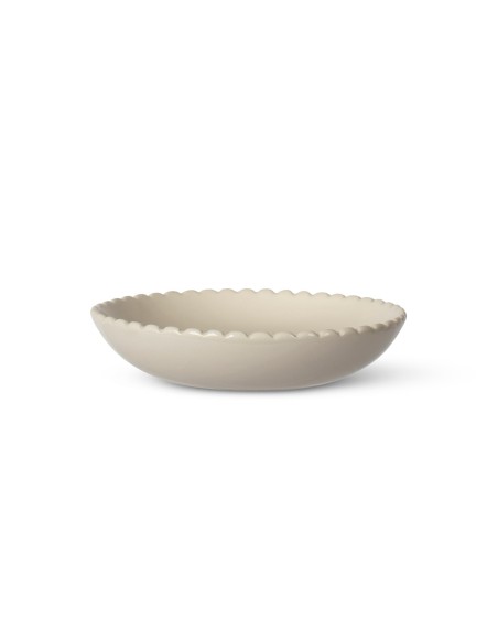 Scalloped Edge Ivory Cat Saucer