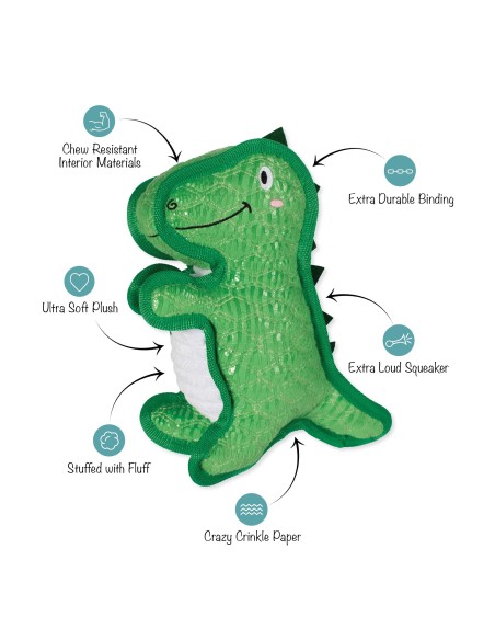 T-Wrecks Durable Plush Dog Toy