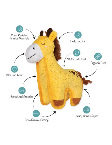 Head Above the Rest Durable Plush Dog Toy