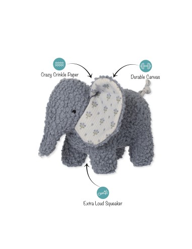 Ellie Textured Patchwork Dog Toy