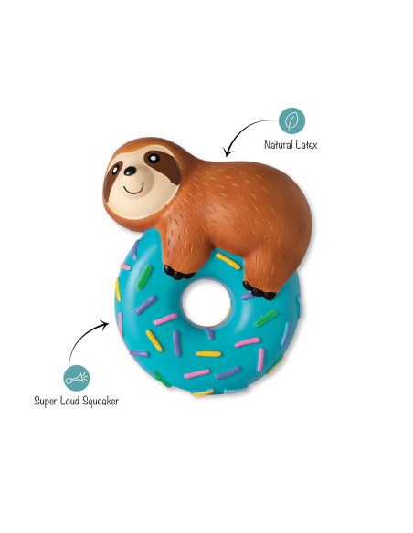 Donut Worry About A Thing Latex Dog Toy - pack of 4