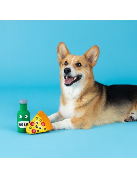 In Pizza We Crust 2Pc Latex Dog Toy - pack of 4