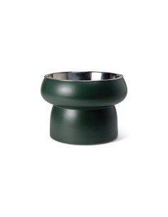 Matte Speckled Green Medium Feeder With Bowl - pack of 3 2
