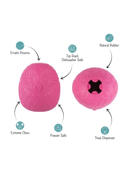 You're a hoot hot pink | Rubber | Treat Dispenser
