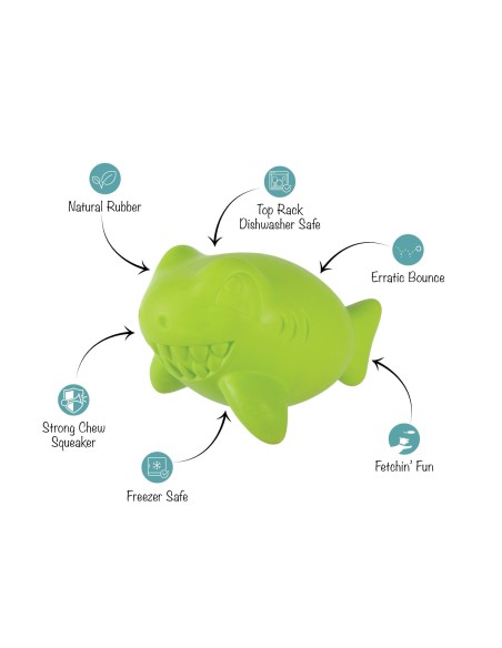 Catch Ya Later Lime Rubber Dog Toy - pack of 4