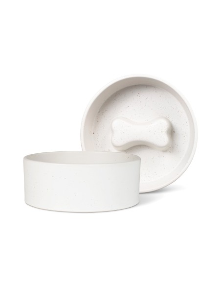 Speckled Bone Medium Slow Feeder Dog Bowl - pack of 3