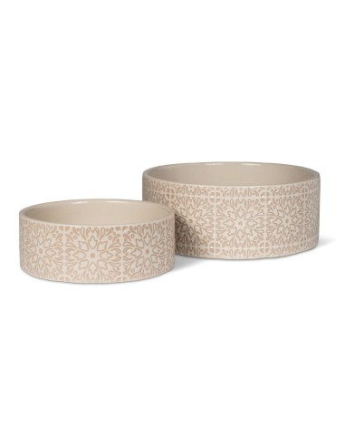 Sevilla Tile Sand Small Dog Bowl - pack of 3