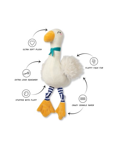 Wagsdale Goose On The Loose! Plush Dog Dog Toy