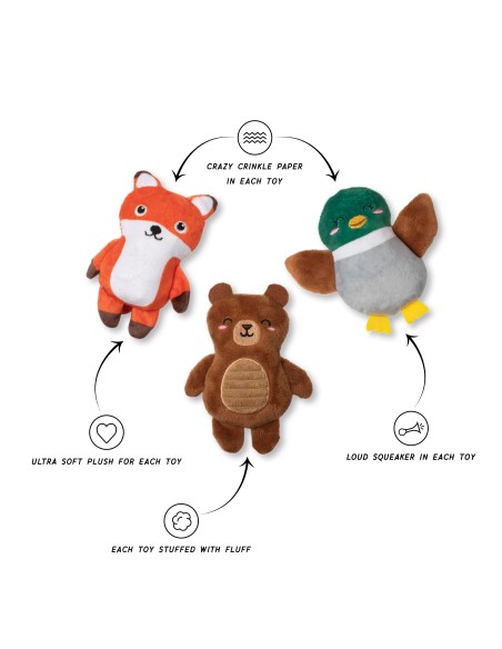 Wagsdale Chillin' By The Lake 3pc Mini Dog Toy Set
