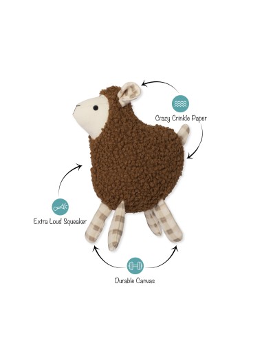 Lammy Textured Patchwork Dog Toy
