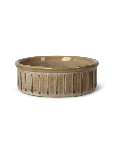 Vert Stripes Buff Medium Dog Bowl