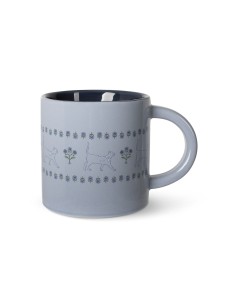 Block Print Cat Chambray Mug 2