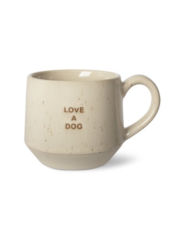Love a Dog Neutral Speckle Stoneware Mug