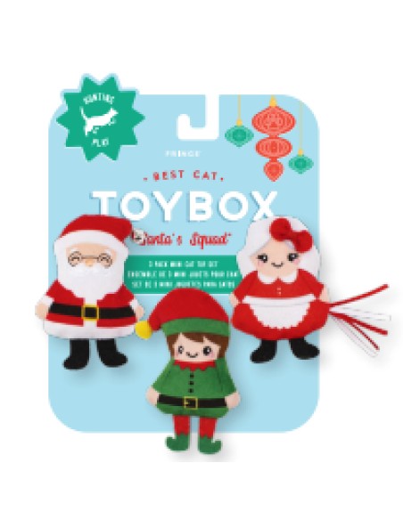 Fringe Santa'S Squad Cat Toy Set Of 3
