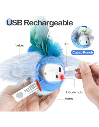 MigiPaws - Flapping Bird - Bleu