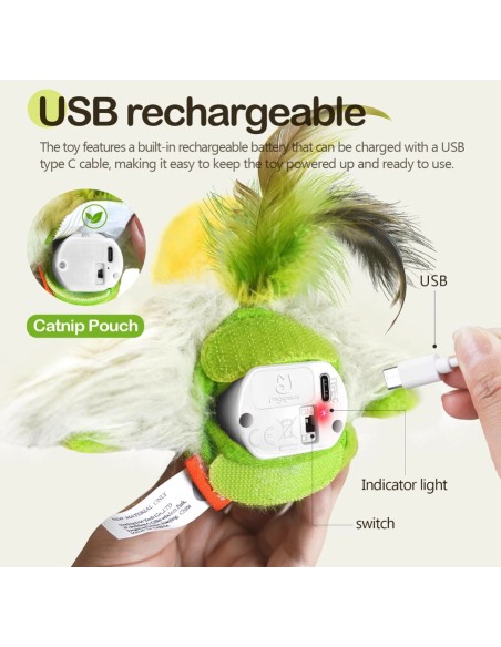 MigiPaws - Flapping Bird - Green