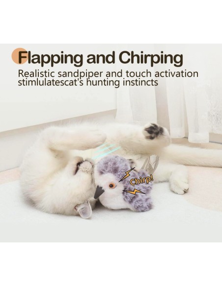 MigiPaws - Flapping Bird - Gris Foncé