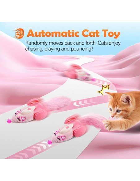 MigiPaws - Plush Mice Car - Rose