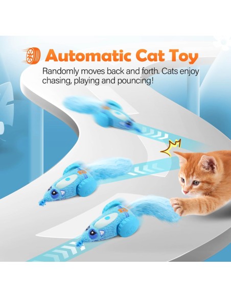 MigiPaws - Plush Mice Car - Blau