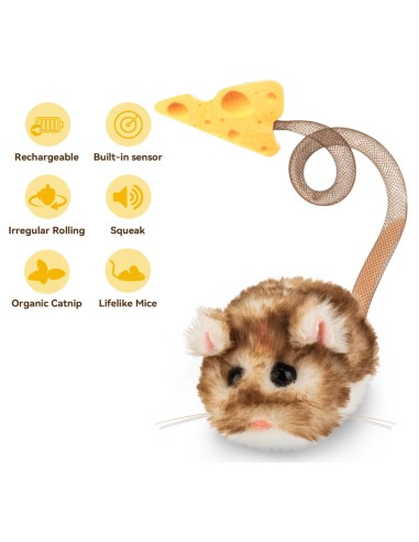 MigiPaws - Interactive MigiMouse - Marron Poilu