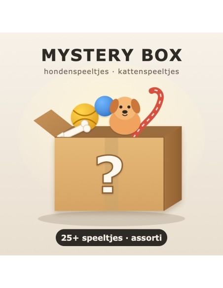 Mystery Box - 29 luxe hondenspeeltjes en kattenspeeltjes assorti