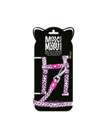 Cat Harness/Leash Set - Leopard Pink/1 Size