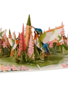 Hummingbird & Lupine : Pop-Up Cards - Hummingbird & Lupine