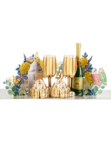 Celebration Hip Hip Hooray : Pop-Up Cards - Golden Anniversary