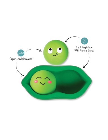 We Come In Peas Latex Dog Toy - pack of 4
