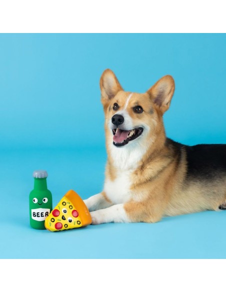 In Pizza We Crust 2Pc Latex Dog Toy - pack of 4