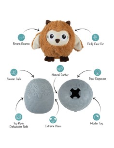 Don't Ruffle My Feathers Rubber/Plush Dog Toy - pack of 4 2