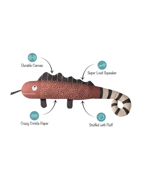 ONE IN A CHAMELEON CANVAS DOG TOY